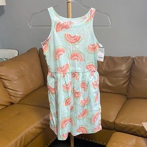 Carter's Mint and Pink Watermelon Summer Dress NWT size 10